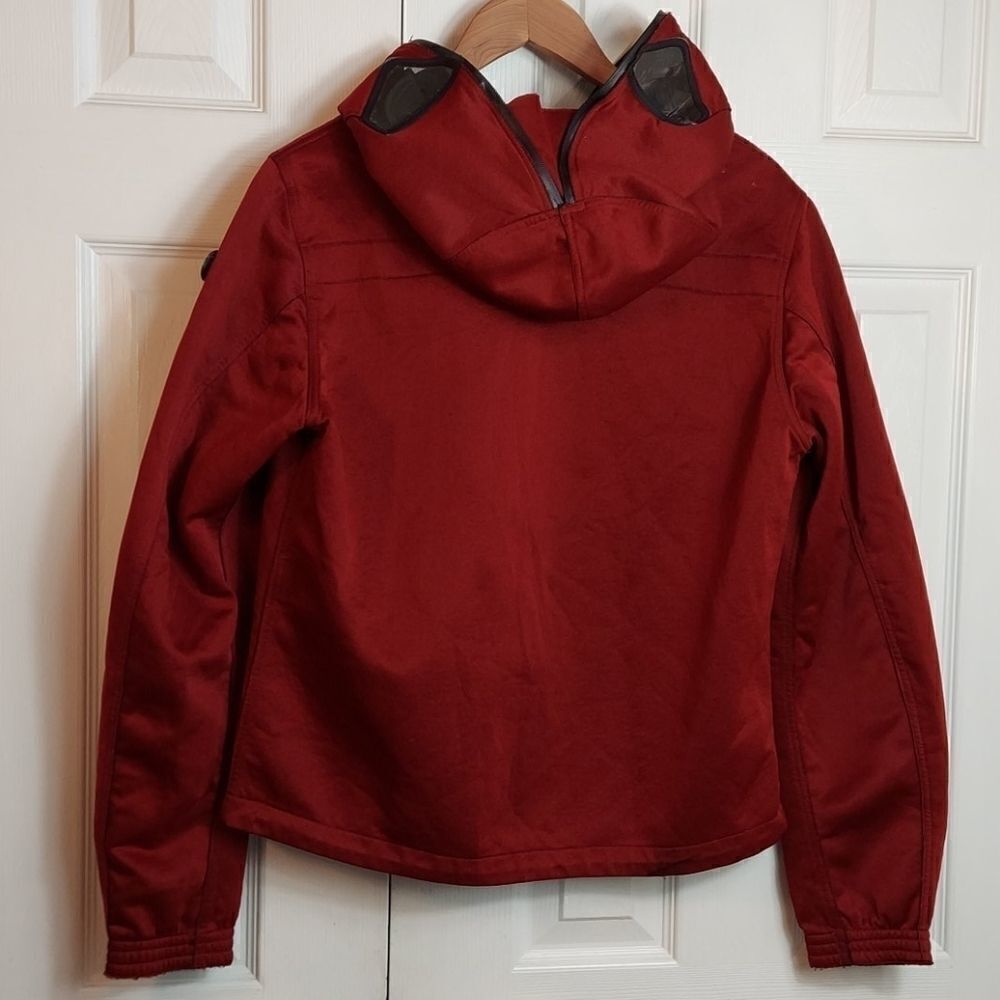 AI Riders On The Storm Red Goggle Ski Hooded Jacket - Picture 2 of 9